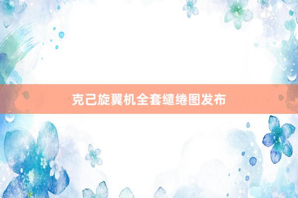 克己旋翼机全套缱绻图发布